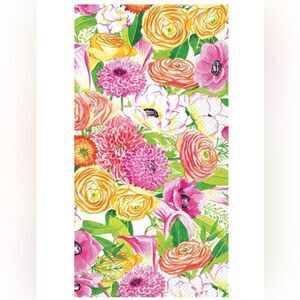 Celebrate THE HOME 32 x 2 pk Garden Bouquet Pink White Green Yellow Guest Towel